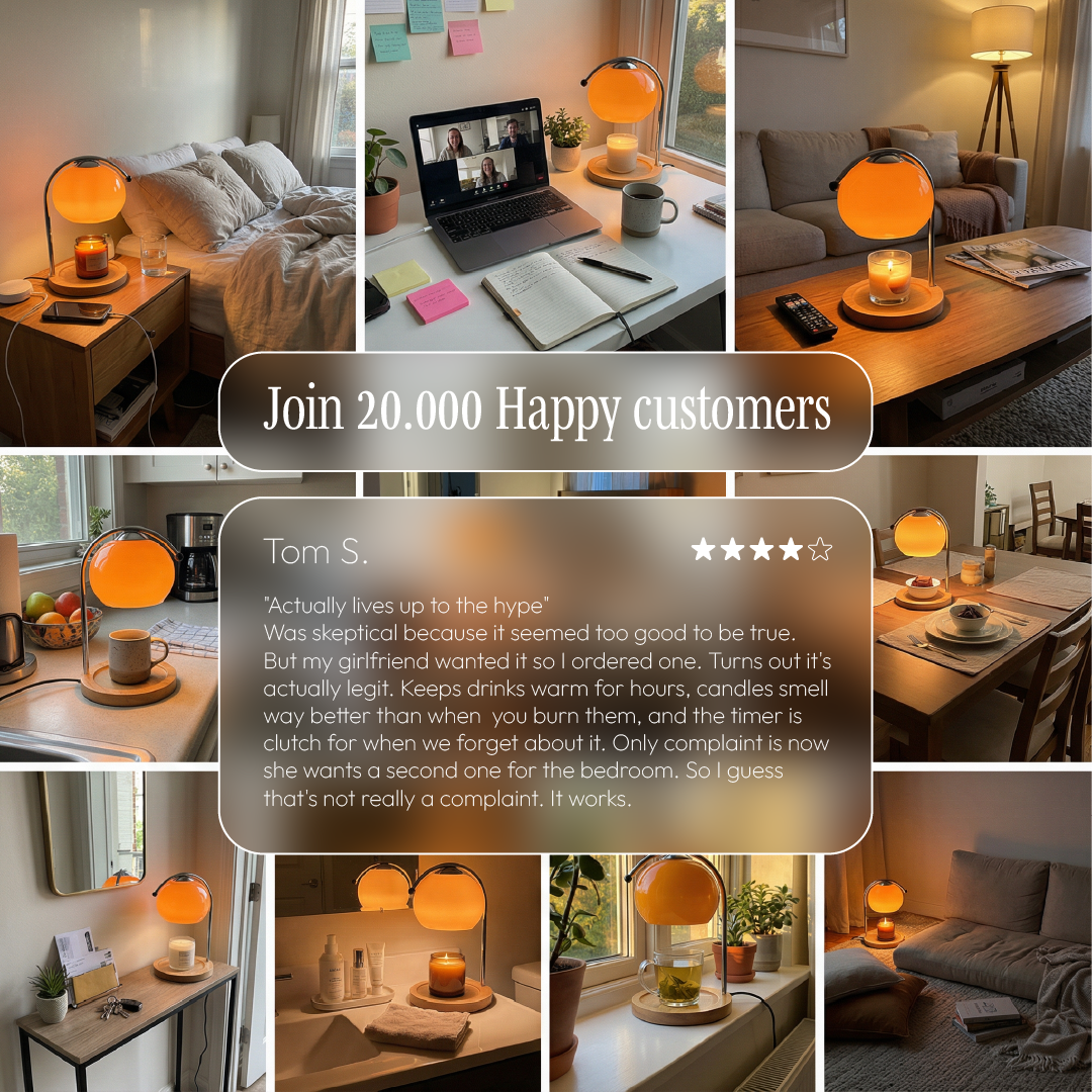 Candle Warmer Lamp | Flameless Candle Warmer | Retro Dome Candle Lamp