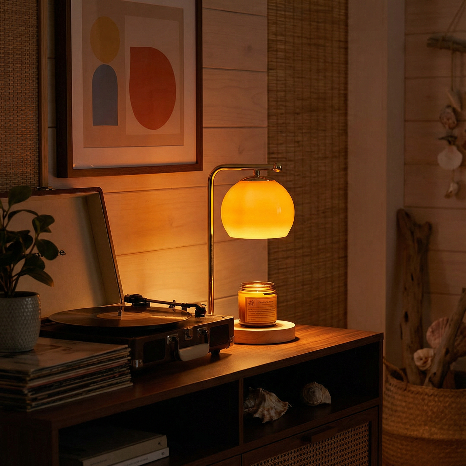 Candle Warmer Lamp | Flameless Candle Warmer | Retro Arc Candle Lamp